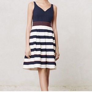 Leifnotes Stripe Dress with Beading Detail